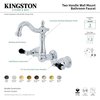 Kingston Brass KS1228PKL Duchess Two-Handle Wall Mount Bathroom Faucet, Brushed Nickel KS1228PKL
